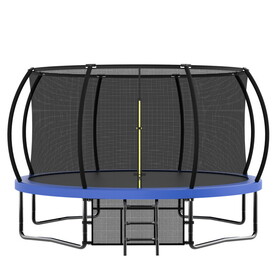 12FT Trampoline with Balance Bar & Basketball Hoop&Ball, 1.5MM Thickened Recreational Trampoline for Adults & Kids, ASTM Approved Reinforced Type Outdoor Trampoline with Enclosure Net K1163123953