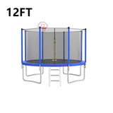 12FT Trampoline for Kids & Adults with Basketball Hoop and Ball,Recreational Trampolines with Safety Enclosure for Back Yard Outdoor K1163139544