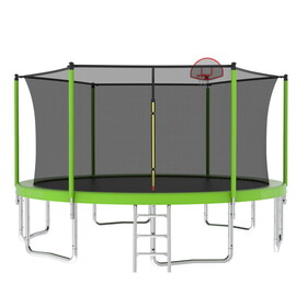 14FT for Kids Children with Safety Enclosure Net Outdoor Backyards Large Recreational Trampoline