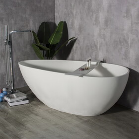 59 inch small size artificial stone solid surface freestanding bathroom bathtub K1613125747