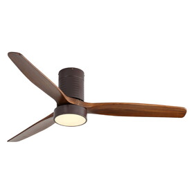 Indoor Low Profile Ceiling Fan with LED Light and Remote Control KBS-52245KF