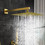 Shower set brushed gold 10 inch bathroom Deluxe Shower mixer Shower combination set wall mounted Shower head system Shower faucet KE-3803-BG