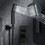 Matte black Shower system 12 inch Brass Bathroom Deluxe rain mixed Shower combination set wall mounted rain Shower head system Shower faucet KE-3803-BN