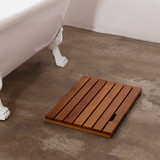Log Color Spa Solid Teak Bathroom Shower Mat Bathroom Anti-Slip Mat KHR20004
