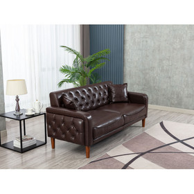 2047Brown PU leather sofa L2047BN