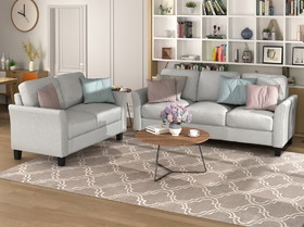 Living Room Furniture Loveseat Sofa and 3-Seat Sofa (Light Gray) LP000014NAA