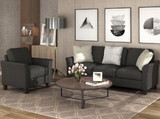Living Room Furniture Chair and 3-Seat Sofa (Black) LP000015BAA
