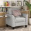 Living Room Furniture chair and 3-seat Sofa (Light Gray) LP000015NAA