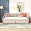 Twin Size Upholstered daybed with Drawers, Wood Slat Support, Beige LP000120AAA