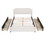 Upholstered Platform Bed with Stud Trim Headboard and Footboard and 4 Drawers No Box Spring Needed, Velvet Fabric, Queen Size (Beige) LP000124AAA