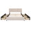 Queen Size Upholstered Platform Bed with Brick Pattern Headboard and 4 Drawers, Linen Fabric, Beige LP000134AAA