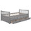 Daybed with Trundle and Drawers, Twin Size, Gray LP000241AAE