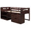 Twin Size Loft Bed with Two Shelves and Two Drawers (Antique Espresso) LP000281AAP