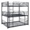 Full-Full-Full Metal Triple Bed with Built-in Ladder, Divided into Three Separate Beds,Black LP000297AAB