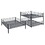 Full-Full-Full Metal Triple Bed with Built-in Ladder, Divided into Three Separate Beds,Black LP000297AAB