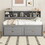 Full Size Wood Daybed with 2 Bedside Cabinets, Upper Shelves and 4 Drawers, Gray LP000375AAE
