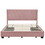 Queen Size Storage Bed Linen Upholstered Platform Bed with 3 Drawers (Pink) LP000713AAH