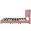 Queen Size Storage Bed Linen Upholstered Platform Bed with 3 Drawers (Pink) LP000713AAH