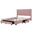 Queen Size Storage Bed Linen Upholstered Platform Bed with 3 Drawers (Pink) LP000713AAH