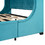 Queen Size Storage Bed Velvet Upholstered Platform Bed with Wingback Headboard and a Big Drawer (Blue) LP000814AAC