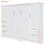 Queen Size Murphy Bed Wall Bed with Closet,Drawers and Shelves,White LP000865AAK