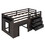 Twin Size Loft Bed with Cabinet and Shelf - Espresso LP001501AAP