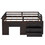 Twin Size Loft Bed with Cabinet and Shelf - Espresso LP001501AAP