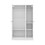 3-Door Shutter Wardrobe with shelves, White LP006004AAK
