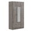 3-Door Mirror Wardrobe with 2 Drawers and Top Cabinet,Gray LP006005AAE