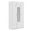 3-Door Mirror Wardrobe with 2 Drawers and Top Cabinet,White LP006005AAK