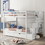 Full over Full Bunk Bed with Shelves and 6 Storage Drawers, White LT000046AAK