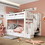 Full over Full Bunk Bed with Shelves and 6 Storage Drawers, White LT000046AAK