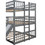 Full-Over-Full-Over-Full Triple Bed with Built-in Ladder and Slide, Triple Bunk Bed with Guardrails, Gray LT000052AAE