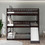 Full-Over-Full-Over-Full Triple Bed with Built-in Ladder and Slide, Triple Bunk Bed with Guardrails, Espresso LT000052AAP