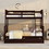 Twin-Over-Full Bunk Bed with Ladders and Two Storage Drawers(Espresso) LT000065AAP