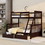 Twin-Over-Full Bunk Bed with Ladders and Two Storage Drawers(Espresso) LT000065AAP