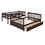 Twin-Over-Full Bunk Bed with Ladders and Two Storage Drawers(Espresso) LT000065AAP