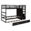 Twin over Twin Bunk Bed with Trundle and Staircase,Espresso LT000068AAP-1