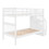 Stairway Twin-Over-Twin Bunk Bed with Storage and Guard Rail for Bedroom, Dorm, White color LT000109AAK