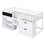 Twin Size Low Loft Bed with Rolling Desk, Shelf and Drawers - White LT000135AAK