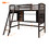Twin size Loft Bed with Storage Shelves, Desk and Ladder, Espresso LT000140PAA