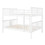 Full over Full Bunk Bed with Ladder for Bedroom, Guest Room Furniture-White LT000203AAK
