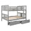 Full over Full Bunk Bed with Drawers and Ladder for Bedroom, Guest Room Furniture-Gray LT000205AAE