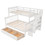 Stairway Twin-Over-Full Bunk Bed with Drawer, Storage and Guard Rail for Bedroom, Dorm, for Adults, White color LT000219AAK