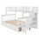 Stairway Twin-Over-Full Bunk Bed with Drawer, Storage and Guard Rail for Bedroom, Dorm, for Adults, White color LT000219AAK