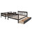 Stairway Twin-Over-Full Bunk Bed with Drawer, Storage and Guard Rail for Bedroom, Dorm, for Adults, Espresso color LT000219AAP
