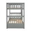 Twin-Over-Twin Bunk Bed with Ladders and Two Storage Drawers (Gray)(LT000265AAE) LT000265AAE-1