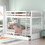 Twin-Over-Twin Bunk Bed with Ladders and Two Storage Drawers (White) LT000265AAK-1