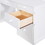 Twin Size Loft Bed with Ladder, Shelves, and Desk, White LT000347AAK