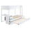 Twin-Over-Twin Bunk Bed with Twin size Trundle, Storage and Desk, White LT000363AAK